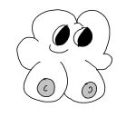 1girl 1girl breasts breasts cartoon_network closed_mouth cloud female_only grey_nipples grin looking_at_viewer masami_yoshida nipples open_eyes smiling_at_viewer the_amazing_world_of_gumball white_background