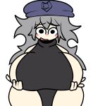 1girl beat_banger big_breasts blox1010(oc) edit female_only huge_breasts jp20414(artist) shy shy_smile thick_thighs