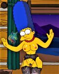  breasts erect_nipples marge_simpson pubic_hair pussy pussy_lips stockings the_simpsons thighs 