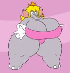 1girl bbw big_breasts breasts dorahden elephant elephant_peach elephant_shroom full_of_milk furry furry_only huge_breasts large_breasts mario_(series) nintendo princess_peach sexy sexy_body sexy_breasts super_mario_bros._wonder thick_thighs wide_hips