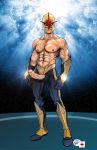 1boy avengers bara human male male_only marvel muscle nova nova_(marvel) partially_clothed penis richard_rider solo_focus