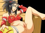 anus ass blue_eyes bottomless_female breasts dragon_quest_viii lipstick pussy red_(dq8) spread_legs