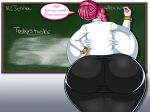 gigantic_ass gigantic_breasts hourglass_figure master_erasis pink_hair teacher
