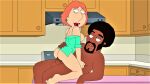  ass breasts cowgirl_position dark-skinned_male erect_nipples erect_penis family_guy huge_penis jerome_washington lois_griffin thighs vaginal 