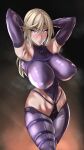 1girl alluring arms_up big_breasts blonde_hair blue_eyes blush breasts death_by_degrees eyebrows_visible_through_hair fully_clothed hips looking_at_viewer namco nina_williams nipples_visible_through_clothing ponytail pose silf tekken tekken_1 tekken_2 tekken_3 tekken_4 tekken_5_dark_resurrection tekken_7 tekken_8 tekken_blood_vengeance tekken_bloodline tekken_tag_tournament tekken_tag_tournament_2 tekken_the_motion_picture