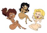 1girl 3_girls aged_up amphibia amphibia_(finale) anne_boonchuy completely_nude_female female_only marcy_wu mature naked_female nightowlcris nude nude png sasha_waybright third-party_edit trio