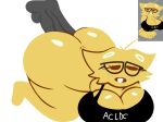  anon anonymous ass big_ass big_breasts breasts emoji emoji_(race) emoji_nerd jp20414(artist) nerd nerdy_female penis_in_ass yellow_skin 