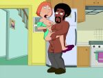  ass bouncing_breasts breasts dark-skinned_male erect_nipples erect_penis family_guy huge_penis jerome_washington lois_griffin orgasm_face sfan thighs vaginal webm 