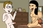   bedroom dylan_(goanimate) emily_(goanimate) erect_penis goanimate nude surprised