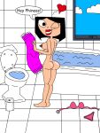 1girl ass bathroom disney isabella_garcia-shapiro matiriani28 nipples nude phineas_and_ferb pussy sexy shiny_skin toilet tub winking_at_viewer