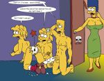  after_sex anal anus ass bart_simpson bent_over big_penis breasts cleavage cum cum_in_ass gaping_anus hand_on_ass lisa_simpson maggie_simpson marge_simpson nude pearls penis pussy surprised sweat testicles the_fear the_simpsons yellow_skin 
