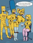  ball_gag bart_simpson big_breasts big_penis bondage boots breasts collar family high_heels incest lisa_simpson maggie_simpson marge_simpson nude old_and_young penis pregnant the_fear the_simpsons yellow_skin 