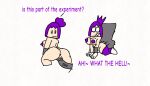  anon anonymous big_ass bootleg.mp4_(oc) english_text friday_night_funkin friday_night_funkin_(d-sides) friday_night_funkin_mod grey_penis hiper_(d-side) hiper_(oc) hiperina_(oc) insult nude penis purple_boots purple_hat purple_nipples scared scared_expression white_background white_boots white_gloves 