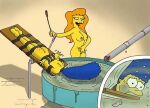  2girls asphyxiation bondage death drowning female_only helpless human killbot marge_simpson mature_female milf mindy_simmons multiple_females multiple_girls nipples nude peril tagme the_simpsons underwater 