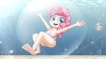  1girl 1girl 1girl arms_spread big_breasts big_breasts bikini breasts bubble cleavage clothes crepuscular_rays cupcake fish floating food friendship_is_magic grin hasbro human humanized looking_at_you my_little_pony ocean open_mouth open_smile phoenixrk49 pink_bikini pink_swimsuit pinkie_pie pinkie_pie_(mlp) sea smiling_at_you solo_female suggestive swimsuit underwater water 
