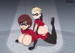  ass bodysuit bouncing_ass bouncing_breasts dash_parr erect_nipples helen_parr huge_breasts incest mask mother_and_son sound the_incredibles thighs webm 