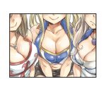  3_girls big_breasts blonde_hair breasts brown_hair clothed_female crossover eden&#039;s_zero elie fairy_tail female_focus female_only long_hair lucy_heartfilia mashima_hiro rave_master rebecca_bluegarden resha_valentine smile tagme teen wavy_hair 