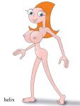 1girl 1girl 1girl barefoot blue_eyes breasts candace_flynn disney disney_channel eyebrows eyelashes feet female_only grin helix looking_at_viewer navel nipples nude orange_hair phineas_and_ferb pink_nipples pussy pussy smile smiling_at_viewer teeth toes white_background