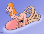 1girl 2011 ass ass bare_arms bare_legs blue_background breasts breasts candace_flynn disney disney_channel eyebrows eyelashes helix human laying_down nipples nude nude_female open_eyes open_mouth orange_hair phineas_and_ferb saliva squid tagme tentacle tentacle tentacle_sex tentacles_in_anus tentacles_in_ass tongue tongue_out what zoophilia