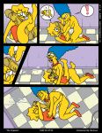  akabur comic futanari intersex lisa_simpson marge_simpson the_simpsons yellow_skin 