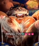 3boys 3boys1girl after_anal after_sex anal_only cant_see_the_haters casey_calderon cum cum_in_ass cum_inside dark-skinned_male disney group_sex jewish latina menorah moon_girl_and_devil_dinosaur ota_(artist) peace_sign pubes snapchat sweat
