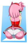  1girl 1girl 1girl 2020s 2023 amy_rose anthro ass bare_shoulders big_ass clothed clothed_female dat_ass from_behind full_body furry furry_female green_eyes hair_ornament hairband hedgehog high_res looking_at_viewer looking_back panties pink_fur pussy_outline sega shoulder_blades sitting sonic_the_hedgehog_(series) sweatdrop tail transparent_background underwear very_short_skirt white_panties yellowjello 