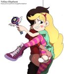  1boy 1girl blonde_hair blue_eyes brown_hair canon_couple horns male/female marco_diaz penis_in_pussy sex star_butterfly star_vs_the_forces_of_evil vaginal yellow_elephant 