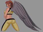 1girl 1girl alien alien_girl big_breasts breasts comic_book_character female_focus green_eyes hawkgirl high_res justice_league_unlimited long_hair mature mature_female patreon patreon_paid patreon_reward red_hair shayera_hol solo_female sunsetriders7 superheroine tagme thanagarian