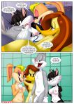anthro bbmbbf bugs_bunny comic lola_bunny looney_tunes palcomix penelope_pussycat the_looney_tunes_show tina_russo warner_brothers what_goes_on_in_the_girls&#039;_locker_room_(comic)