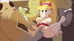  1girl 2boys animated blonde_hair blue_eyes breasts completely_nude completely_nude_female fingering fingering_pussy leg_grab nipples nude nude_female pussy spread_legs star_butterfly star_vs_the_forces_of_evil stockings thighhighs webm 