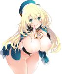  1girl atago_(kantai_collection) bad_id blonde_hair breasts censored condom condom_in_mouth curvy eyelashes female gloves groin hat heart heart-shaped_pupils heart_censor huge_breasts inverted_nipples kantai_collection leaning_forward long_hair mizuki_makoto mound_of_venus mouth_hold navel nipples pubic_hair puffy_nipples simple_background smile solo symbol-shaped_pupils thick_thighs thighs used_condom white_background wide_hips 