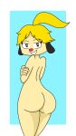 1girl ass female_only parappa_the_rapper parappa_the_rapper_(anime) pinto_rappa smile yellow_hair