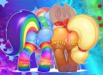  anus applejack ass friendship_is_magic my_little_pony pussy rainbow_dash 