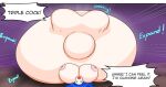 big_breasts cumflation escapefromexpansion hyper_belly stomach_bulge triple_penetration triple_stomach_bulge