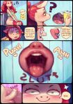 &lt;3_eyes 1boy 1girl anthro anthro_on_anthro balls blush bodily_fluids closed_eyes clothed clothing comic cute cyancapsule deepthroat_invitation dialogue domestic_pig duo emelie_(cyancapsule) equid equine erection female female_anthro femboy femboy_on_female femboydom foreskin freckles furry genital_fluids genitals girly glory_hole heart hi_res humanoid_genitalia humanoid_penis imminent_deepthroat imminent_oral imminent_sex male male/female male_anthro male_anthro/female_anthro mammal musical_note nila_(cyancapsule) open_mouth oral oral_insinuation oral_invitation oral_sex pants_down partially_clothed partially_retracted_foreskin penis pig pig_girl pink_skin precum purple_eyes seductive_mouth sexually_suggestive speech_bubble straight straight_trap suid suina sus_(pig) teen teeth text throat toilet tongue tongue_out trap tube_top unamused uncut wall_writing white_hair wide_eyed