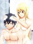 bathing_together fairy_tail gray_fullbuster graylu lucy_heartfilia romantic_couple soapy wholesome