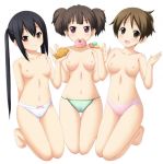  3girls anime ecchi hirasawa_ui k-on! multiple_girls nakano_azusa nipples panties topless 