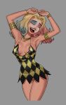 1girl big_breasts breasts female_focus harley_quinn patreon patreon_paid patreon_reward solo_female something_unlimited sunsetriders7 supervillain