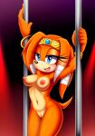  ai_generated blue_eyes cleft_of_venus completely_nude_female female_focus furry furry_female navel nude pole pole_dancing pussy sega sonic sonic_the_hedgehog_(series) stripper stripper_pole tikal_the_echidna 