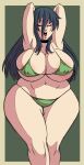  bikini breasts closed_eyes hips huge_breasts justonehumanjoh navel nipples nipples_visible_through_clothing the_same_souls thicc thick_thighs thighs voluptuous wide_hips yusuki_(the_same_souls) 