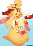  1girl 2019 5_toes animal_crossing anthro barefoot bikini black_eyes bodily_fluids canid canine canis clothed clothing cum disembodied_penis domestic_dog english_text eyewear fur furry genital_fluids gif glasses group group_sex handjob high_res hotkeke1 humanoid_penis isabelle_(animal_crossing) kneel male male/female mammal multicolored_fur multicolored_penis multiple_boys multiple_penises nintendo nipple_piercing nipples partially_clothed pattern_background penile penis piercing pink_penis pinkanimations pussy red_clothing red_penis red_underwear sex shih_tzu short_stack signature simple_background solo_focus surprise swimwear tan_penis text thigh_sex toes toy_dog underwear video_games white_pupils yellow_fur yellow_pussy 
