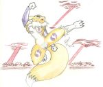 1_anthro 1_female 1_female_anthro 1girl 2012 3_fingers 3_toes anthro anthro_canine anthro_fox anthro_vixen arm_warmers artist_name canine detached_sleeves digimon female female_anthro female_anthro_fox female_only female_renamon female_solo fox fur furry jump kick labia nipples nude pussy rdk reddragonkan renamon small_breasts solo solo_female spread_legs toei_animation vixen white_fur yellow_fur yin_yang