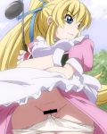 apron blonde_hair blue_eyes censored ladle lilith_aileron lowres panties panty_pull pantyshot ponytail pussy tales tales_of_(series) tales_of_destiny tunnel_(artist) underwear upskirt white_panties 