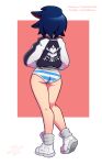  1_girl 1girl 2020 absurd_res artist_name ass back butt female female_focus female_only high_res human jacket kill_la_kill matoi_ryuuko panties partially_clothed patreon shoes solo_focus standing striped_panties the_other_half twitter_username two_tone_hair web_address 