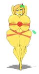  1girl 1girl armpits big_breasts emoji_(race) mary_meh mrs._meh tagme tagme_(artist) tasteofchoklit the_emoji_movie thick_thighs wrapped yellow_skin 