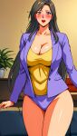 ai_generated big_breasts breasts business_suit business_woman chibo dress fujino_ninno junonboy legs mature mature_female mature_woman milf milf mommy mother_knows_breast panties underwear