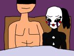 1boy 1girl bed five_nights_at_freddy&#039;s looking_at_another marionette_(fnaf) nude out_of_frame puppet_(fnaf) the_puppet_(fnaf)