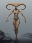  abs ai_generated alien alien_girl alien_humanoid female_nudity nipples no_hair nude_female pink_eyes 