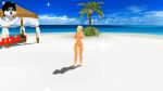 1boy 1girl 3d ass beach brandy_and_mr._whiskers brandy_harrington breasts dancing female_focus furry furry_female micro_bikini mmd palm_tree sound tetramundo video 