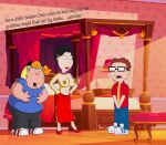  american_dad barbara_pewterschmidt big_breasts chris_griffin crossover erect_nipples erection_under_clothes family_guy glasses steve_smith topless 